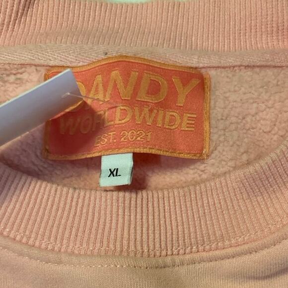 NWT Dandy “Make a Wish” Pink Graphic Sweatshirt / Oversized Crewneck XL - Picture 7 of 7
